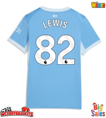 Manchester City Rico Lewis #82 Replica Home Stadium Shirt for Women 2026-27 Short Sleeve